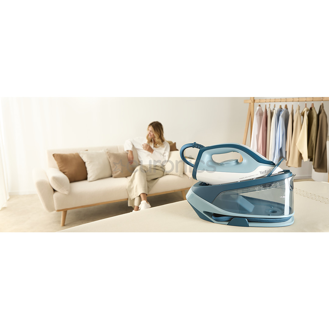 Tefal Power Pro Compact 200, 2400 Вт, голубой/белый - Гладильная система