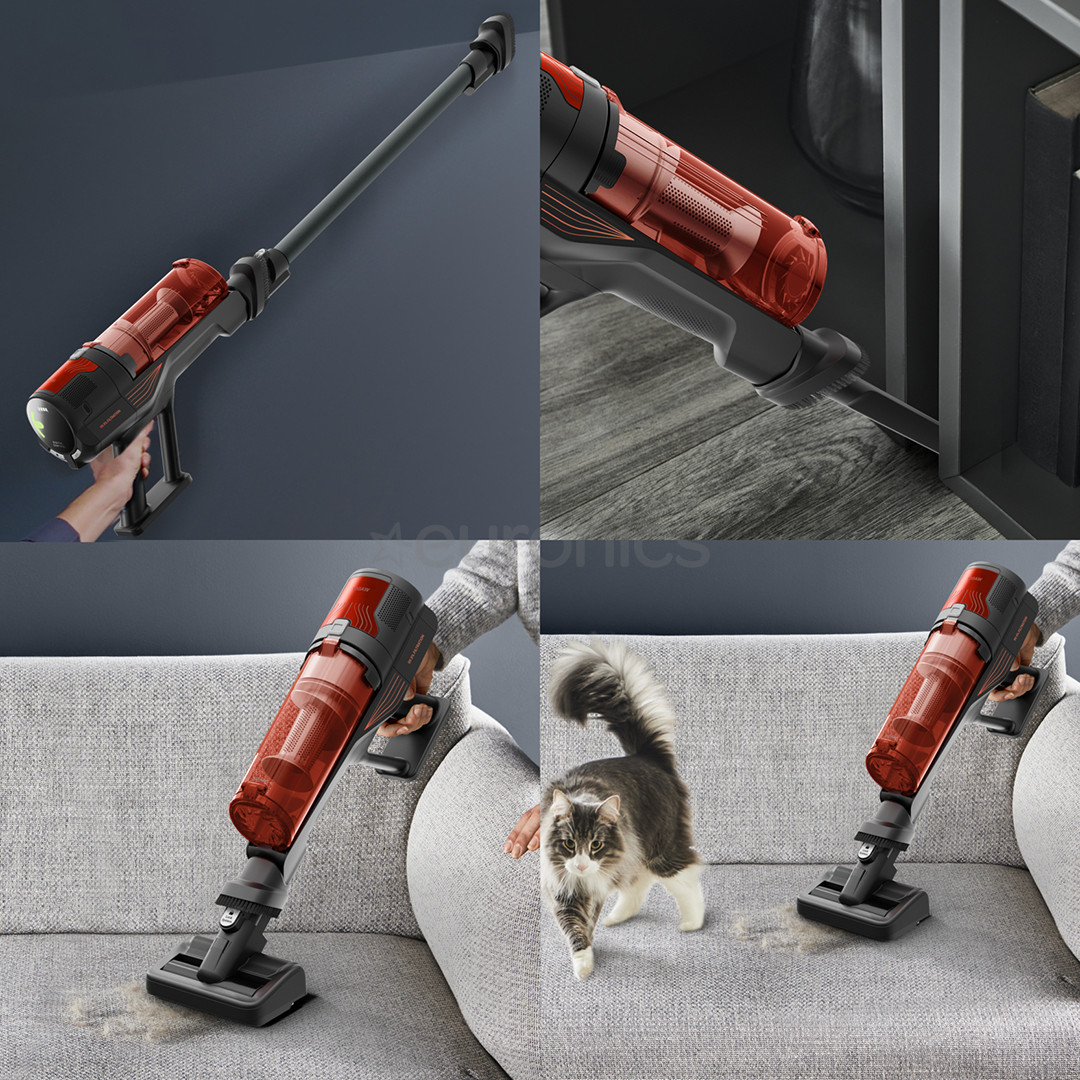Tefal X-FORCE 8.80, sarkana/tumši pelēka - Bezvadu putekļu sūcējs