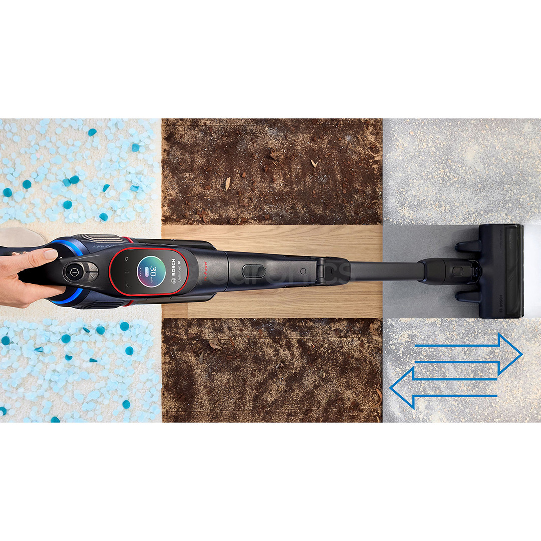 Bosch Unlimited 10 ProPower, melna - Bezvadu putekļu sūcējs
