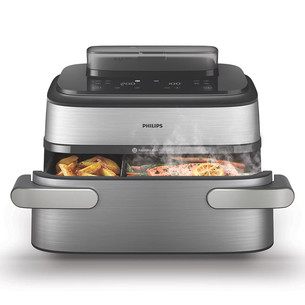Philips 5000 Series, 9.5 L, 2750 W, steam function, silver/black - Airfryer NA565/02