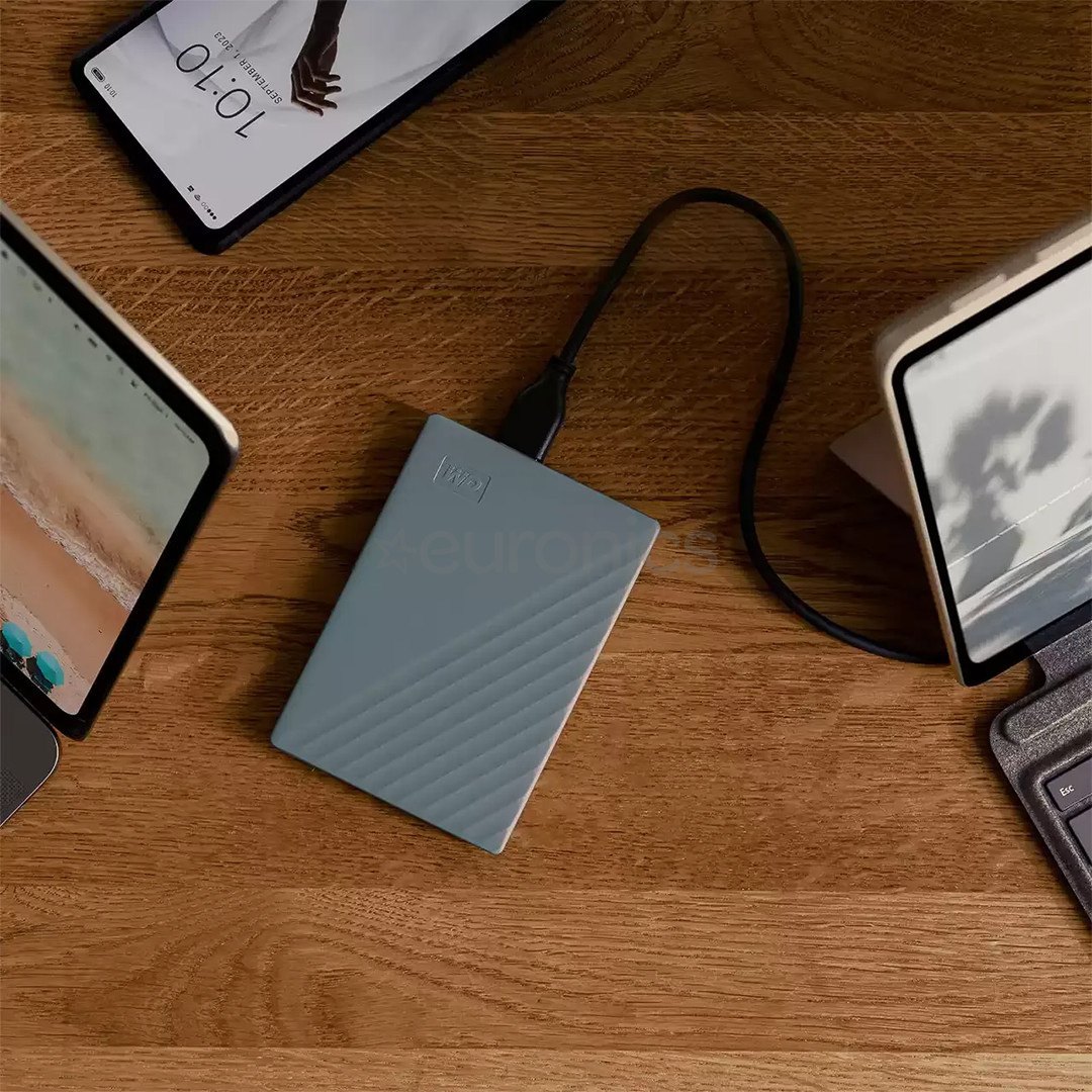 Western Digital My Passport, 6 TB, pelēka - Ārējais HDD cietais disks