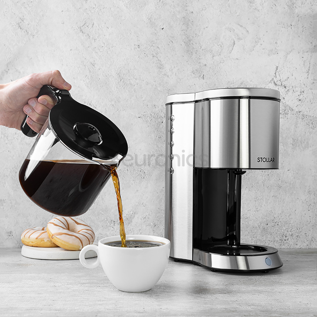 Stollar Drip Café, ūdens tvertne 1.25 L, nerūsējošā tērauda - Kafijas automāts ar filtru