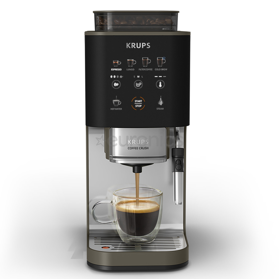 Krups Coffee Crush Experience, черный/серебристый - Кофемашина