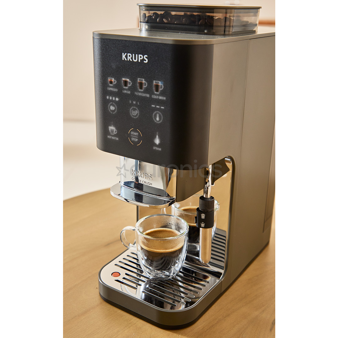 Krups Coffee Crush Experience, черный/серебристый - Кофемашина