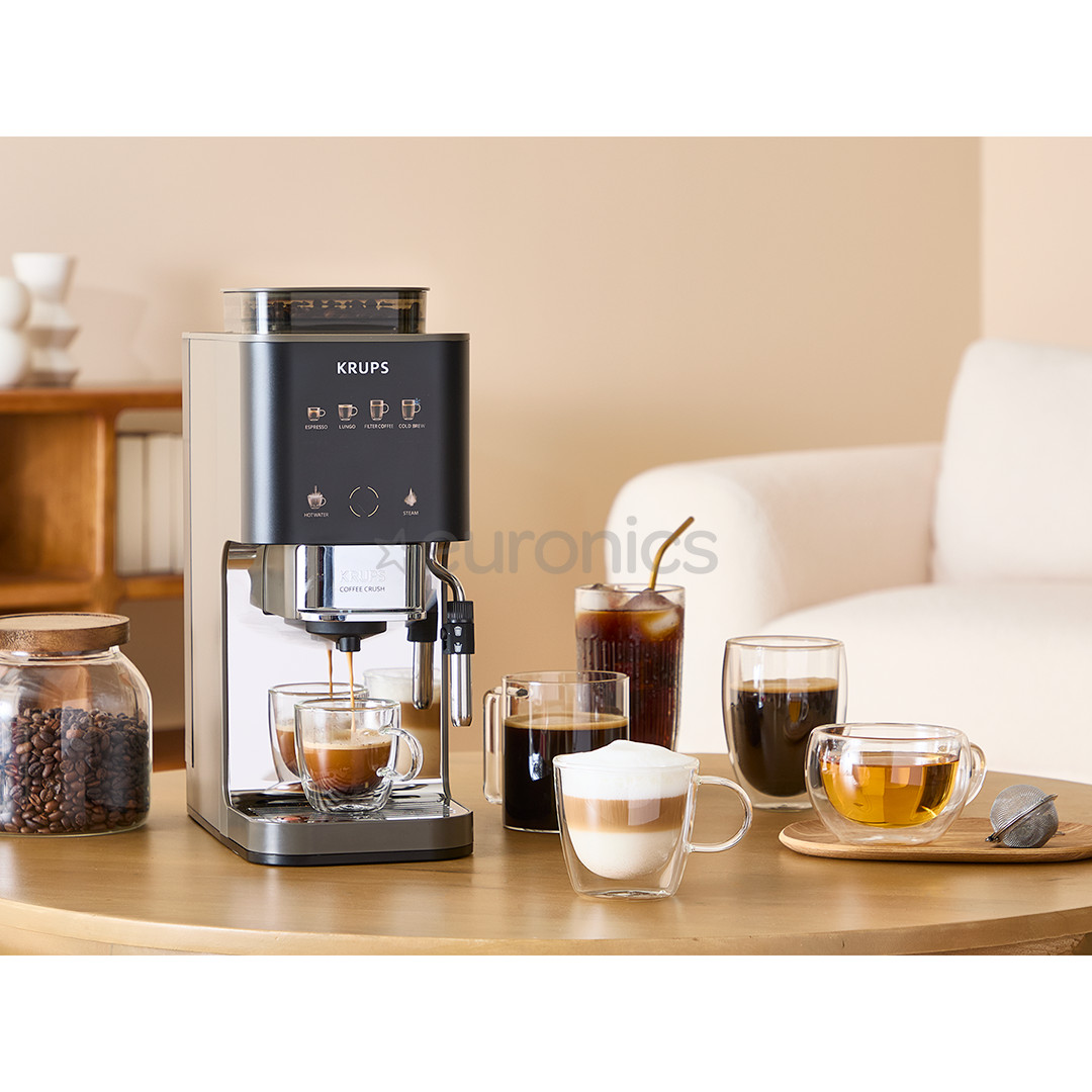 Krups Coffee Crush Experience, черный/серебристый - Кофемашина