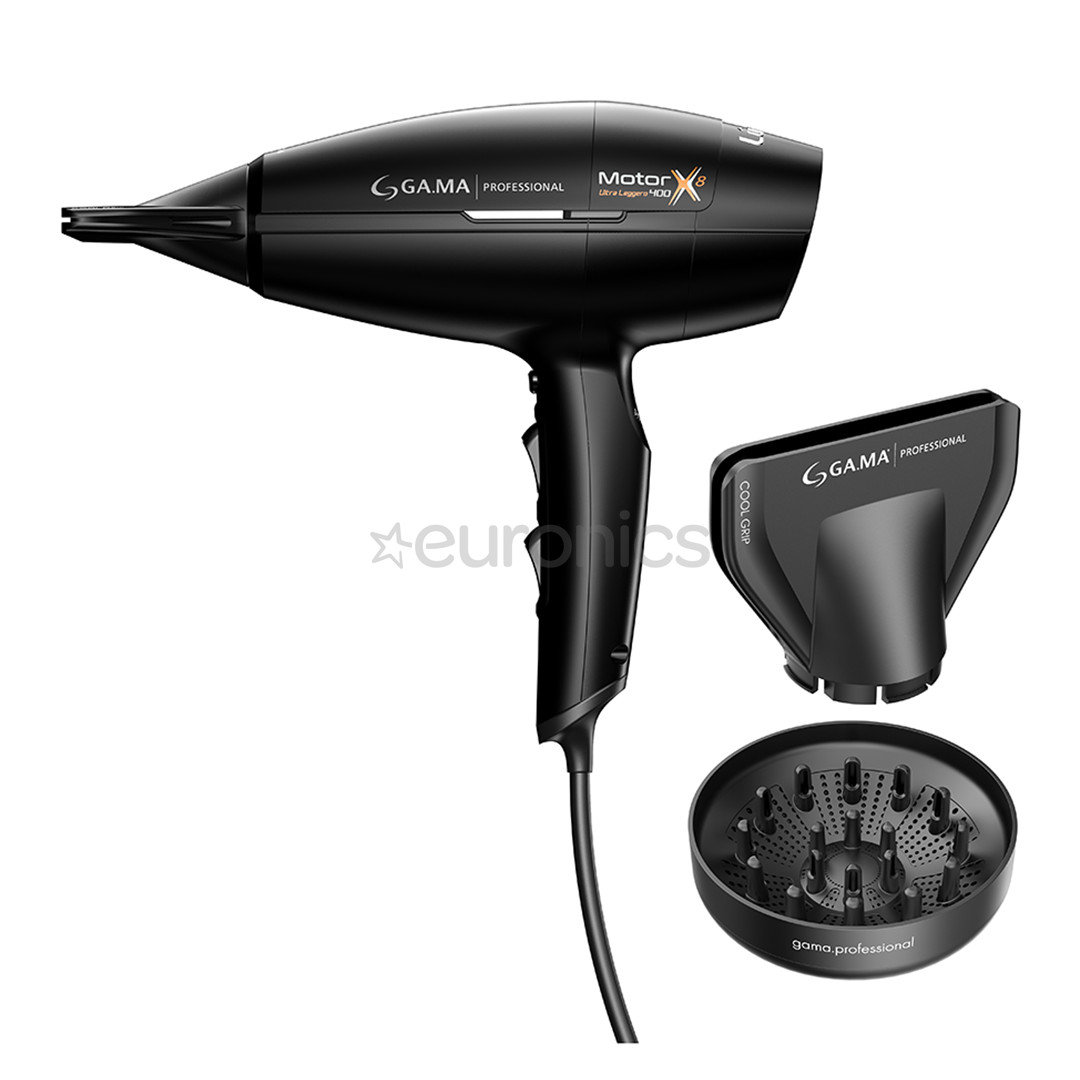 GA.MA LUMINE X8 AC 80, 2400 W, melna - Matu fēns