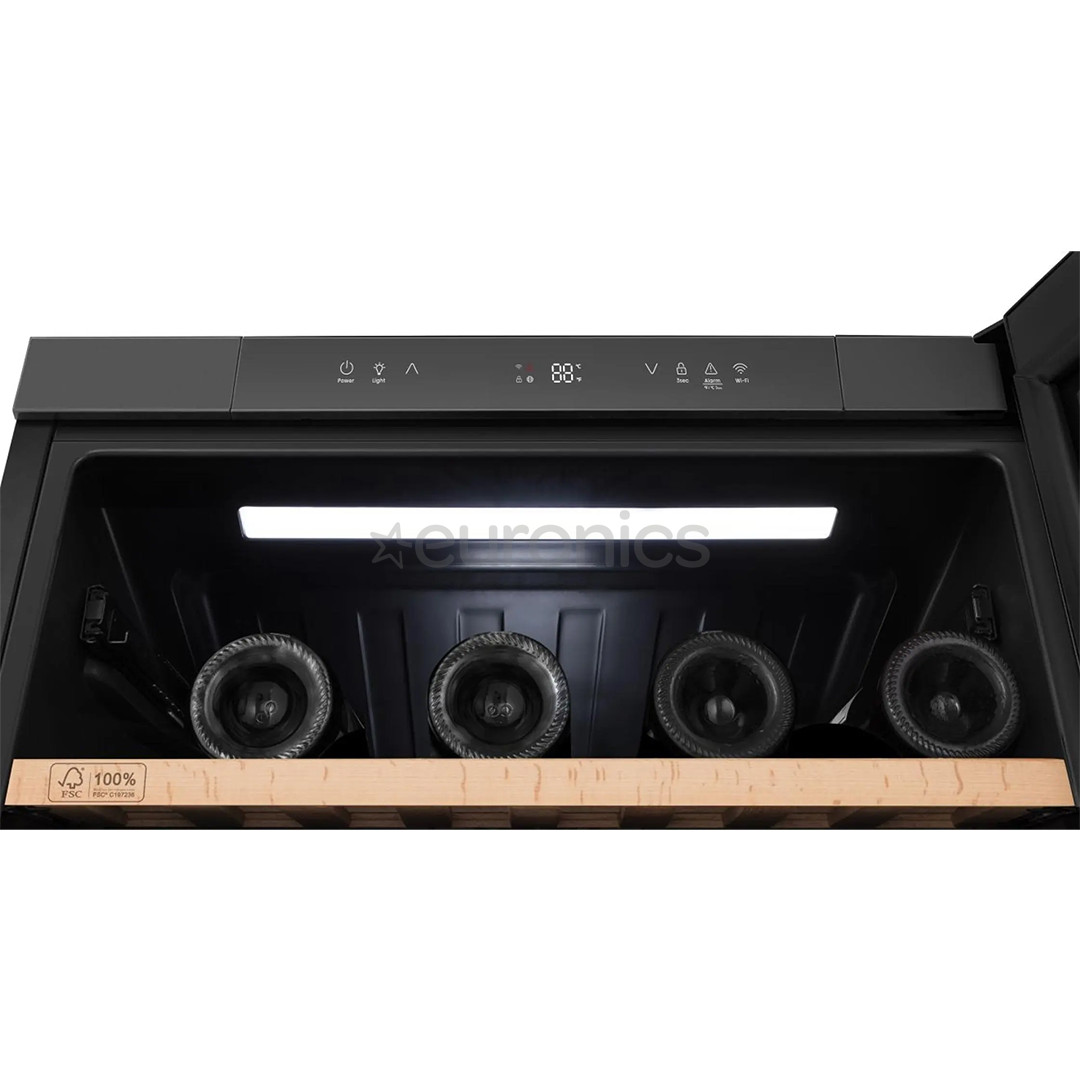 Hisense, 46 pudeles, augstums 82 cm, melna - Vīna skapis