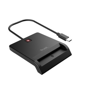 Trust Primo Smart ID Card Reader, USB-C, USB-A, black - Smart card reader