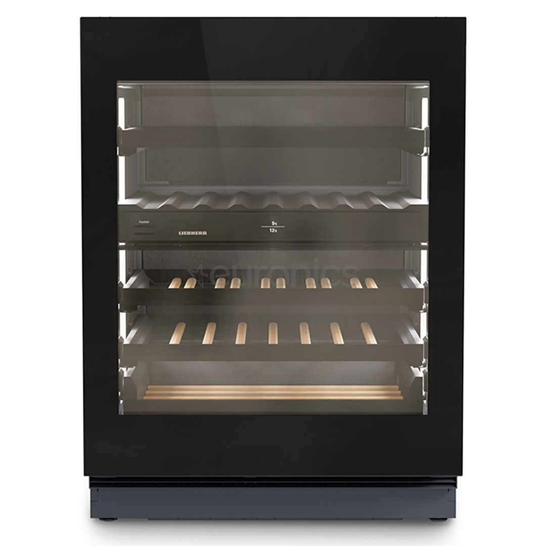 Liebherr Vinidor Selection, 32 pudeles, augstums 82 cm, melna - Iebūvējams vīna skapis