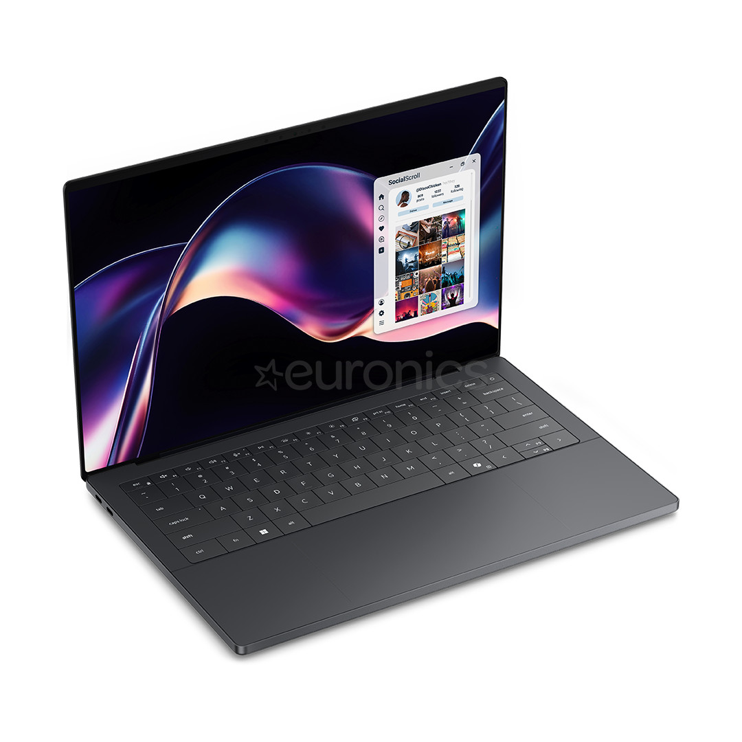 Dell XPS, 14'', 2.8K, OLED, 120 Hz, Ultra X7, 32 GB, 1 TB, W11P, ENG, tumši pelēka - Portatīvais dators