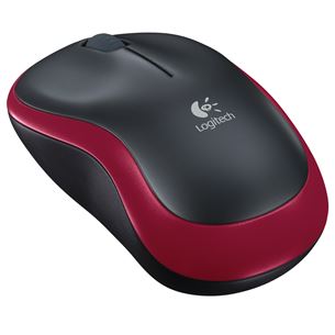 Logitech M185, серый/красный - Беспроводная оптическая мышь 910-002240