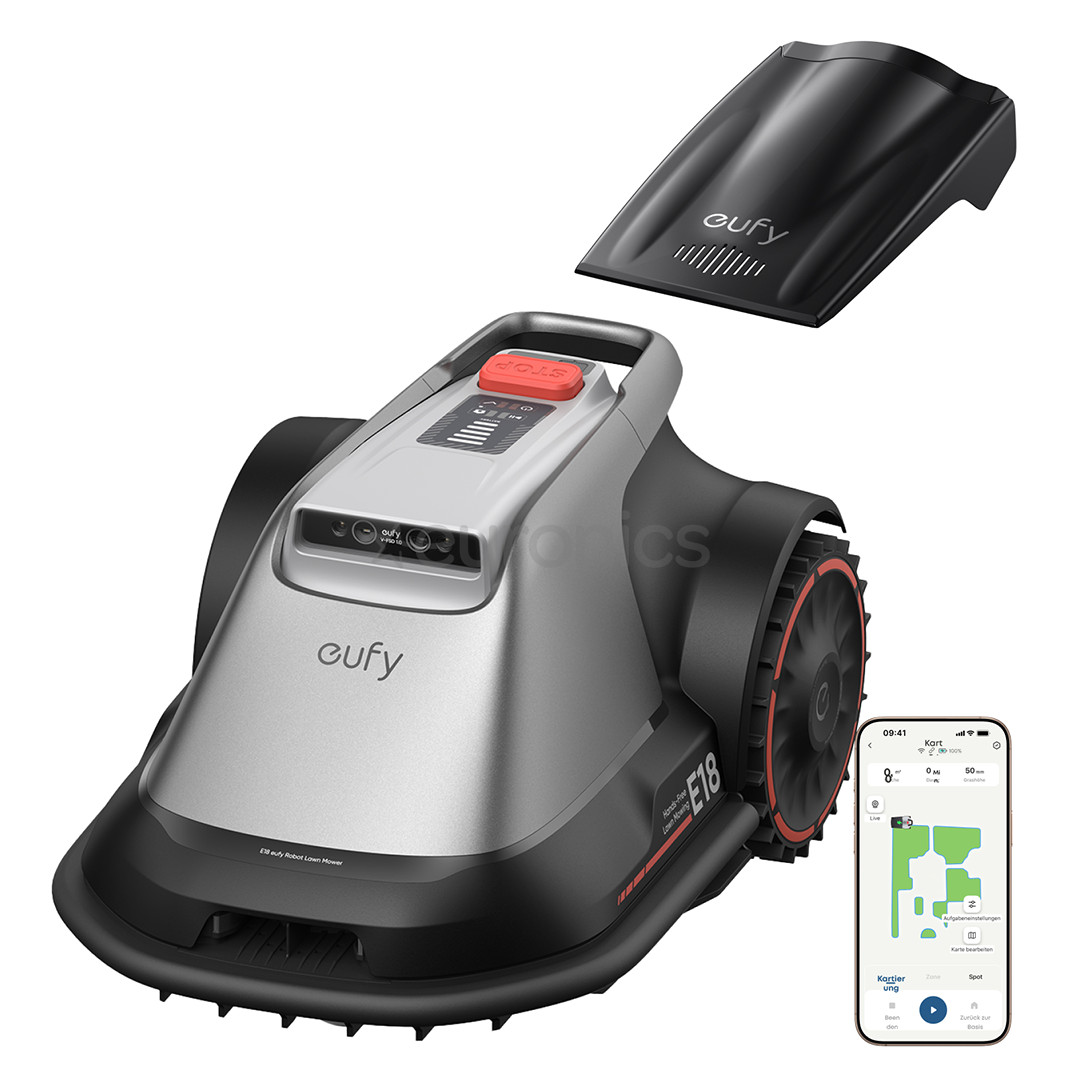 Eufy E18, melna/pelēka - Robots zāles pļāvējs
