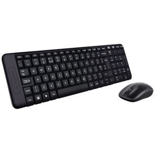 Logitech MK220, RUS, melna - Bezvadu klaviatūra ar peli 920-003169