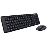 Logitech MK220, RUS, melna - Bezvadu klaviatūra ar peli