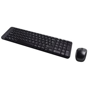 Logitech MK220, RUS, melna - Bezvadu klaviatūra ar peli
