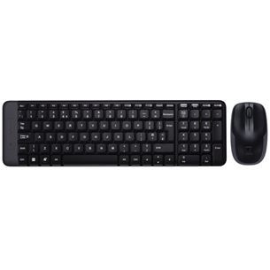 Logitech MK220, RUS, melna - Bezvadu klaviatūra ar peli