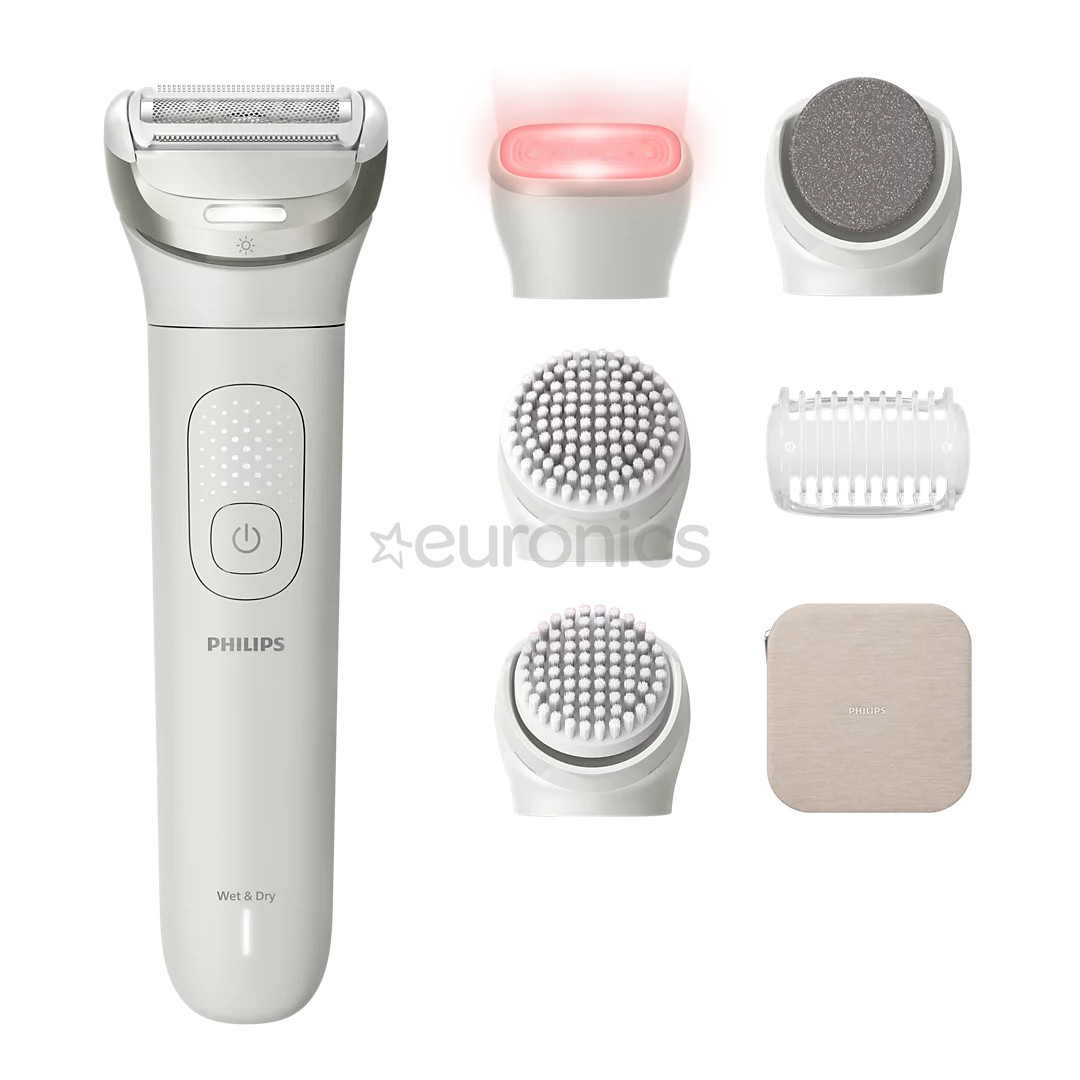 Philips 9900, Wet & Dry, 7 piederumi, pelēka - Skaistumkopšanas komplekts