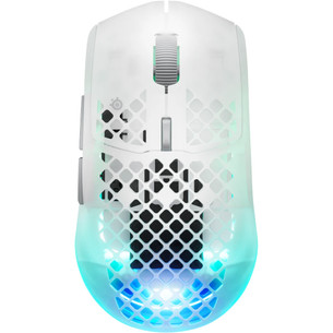 SteelSeries Aerox 3 Gen 2, optiskā, balta/caurspīdīga - Bezvadu datorpele 5707119066228