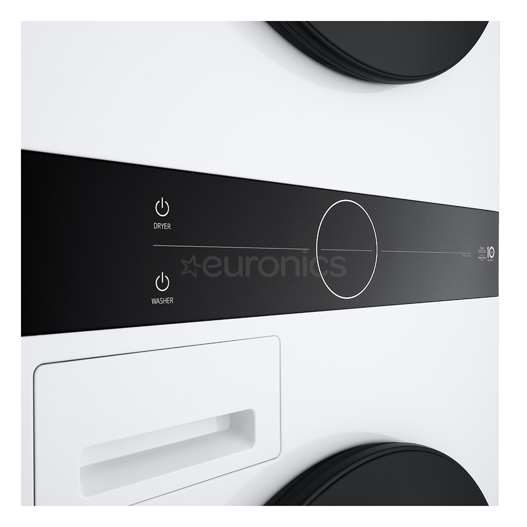 LG WashTower, 12 кг + 10 кг, глубина 66 см, 1400 об/мин - Стиральная машина с передней загрузкой