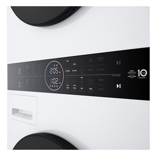 LG WashTower, 12 кг + 10 кг, глубина 66 см, 1400 об/мин - Стиральная машина с передней загрузкой