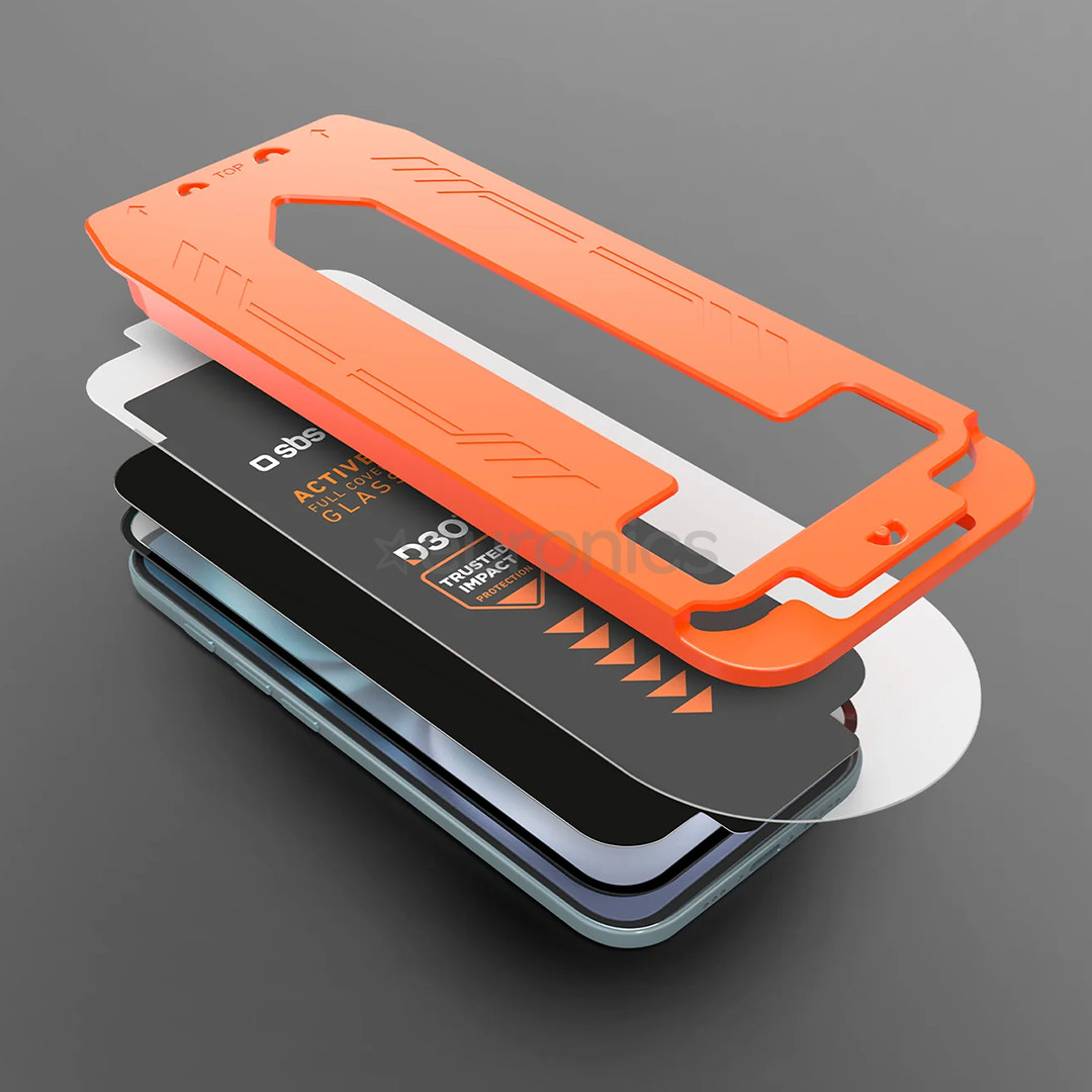 SBS D3O Screen Protector with Applicator, Samsung S26, черный - Защита для экрана