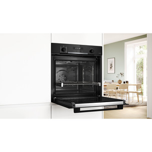 Bosch, Series 6, pirolītiskā tīrīšana, 71 L, melna - Iebūvējama elektriskā cepeškrāsns