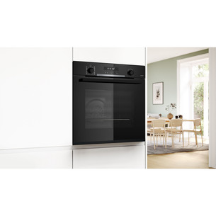 Bosch, Series 6, pirolītiskā tīrīšana, 71 L, melna - Iebūvējama elektriskā cepeškrāsns