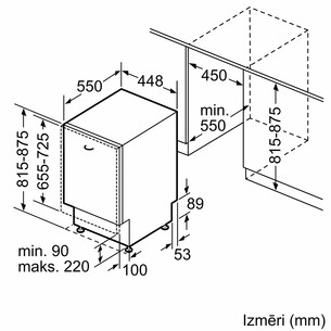 Bosch, Series 4, 10 place settings - Built-in dishwasher