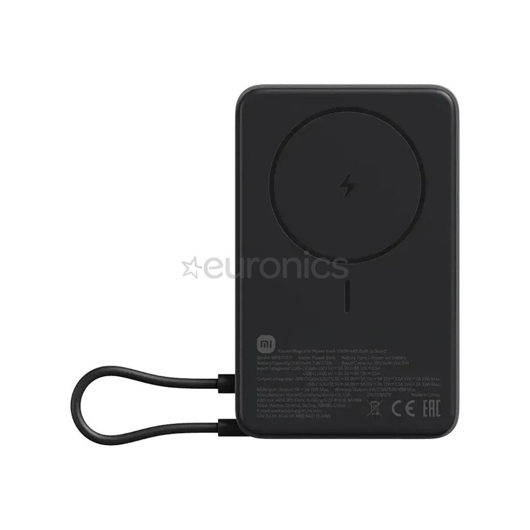 Xiaomi Magnetic Power Bank, 10000 mAh, 33 W, pelēka - Portatīvais barošanas avots