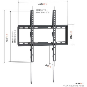 Vogel's UP 4003 Fixed M, 32 - 65", melna - Sienas stiprinājums televizoriem
