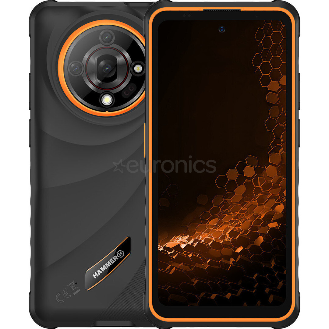 HAMMER Iron 6 5G, 8GB, 256GB, oranža - Viedtālrunis