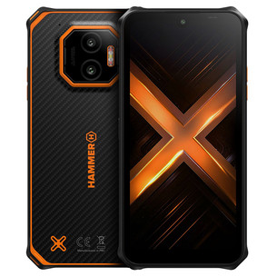 HAMMER Energy X2, 6GB, 128GB, melna/oranža - Viedtālrunis