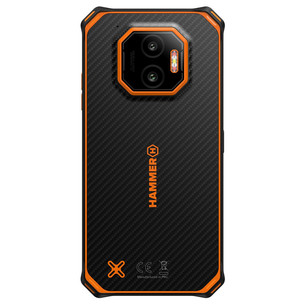 HAMMER Energy X2, 6GB, 128GB, melna/oranža - Viedtālrunis