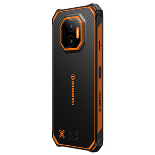 HAMMER Energy X2, 6GB, 128GB, melna/oranža - Viedtālrunis