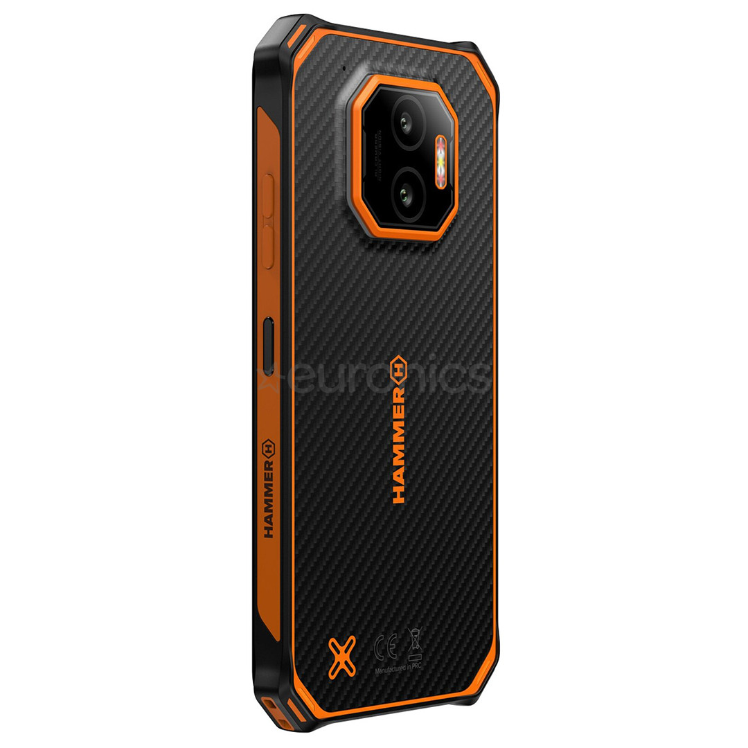 HAMMER Energy X2 5G, 8GB, 256GB, melna/oranža - Viedtālrunis