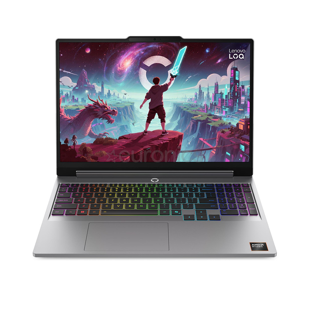 Lenovo LOQ 15AHP11, 15'', WUXGA, 165 HZ, Ryzen 7, 16 GB, 1 TB, RTX 5060, ENG, pelēka - Portatīvais dators