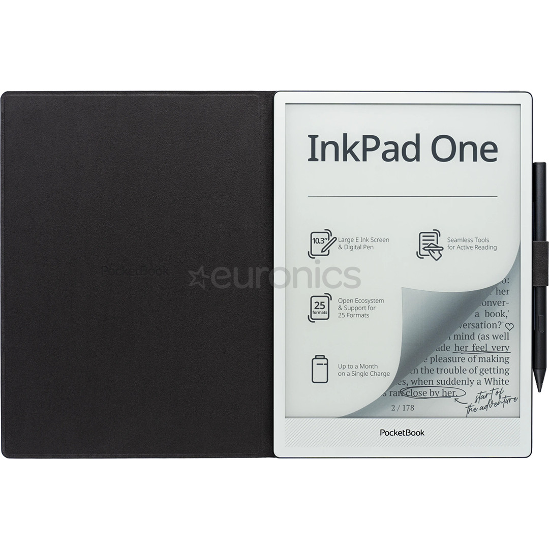 PocketBook Magnetic folio cover, 10,3", InkPad One, melna - Apvalks