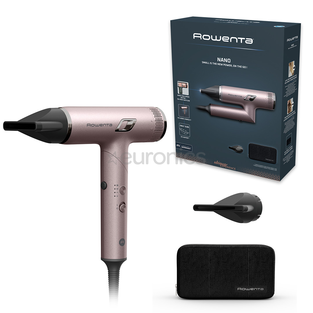 Rowenta Nano, foldable, 1700 W, pink - Hair dryer
