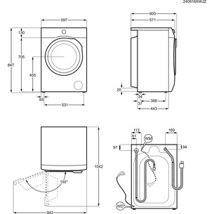 AEG 8 kg + 8 kg - Washing machine + clothes dryer
