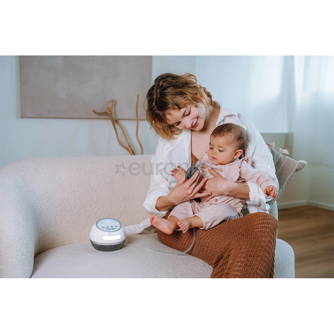 Momini NoseNest, balta/pelēka - Automātiskais deguna aspirators
