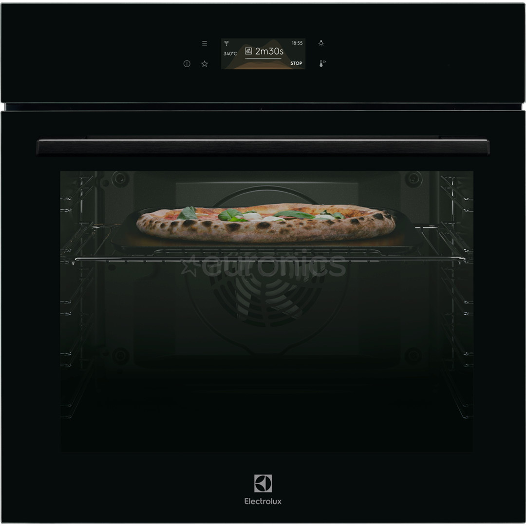 Electrolux 700 Series MealAssist with PizzaExpert 700, 72 L, pirolītiskā tīrīšana, melna - Iebūvējama elektriskā cepeškrāsns