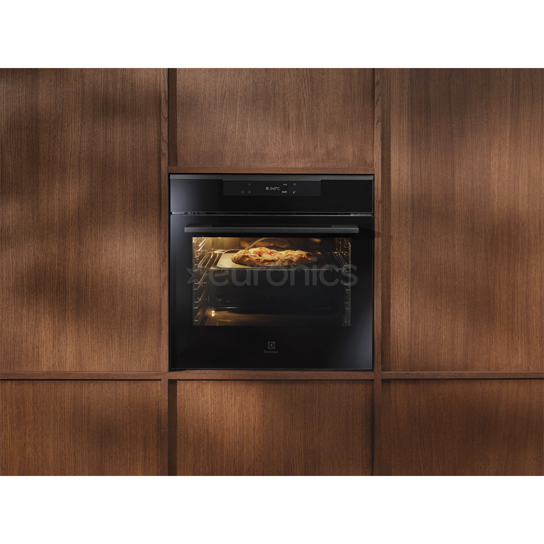 Electrolux 700 Series MealAssist with PizzaExpert 700, 72 L, pirolītiskā tīrīšana, melna - Iebūvējama elektriskā cepeškrāsns