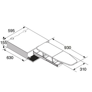Asko, black - Pull-out ironing board
