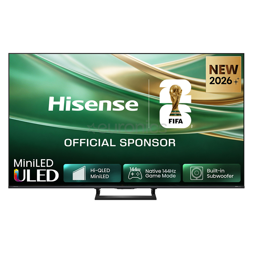 Hisense E8S, 65'', 4K UHD, ULED Mini LED, melna - Televizors