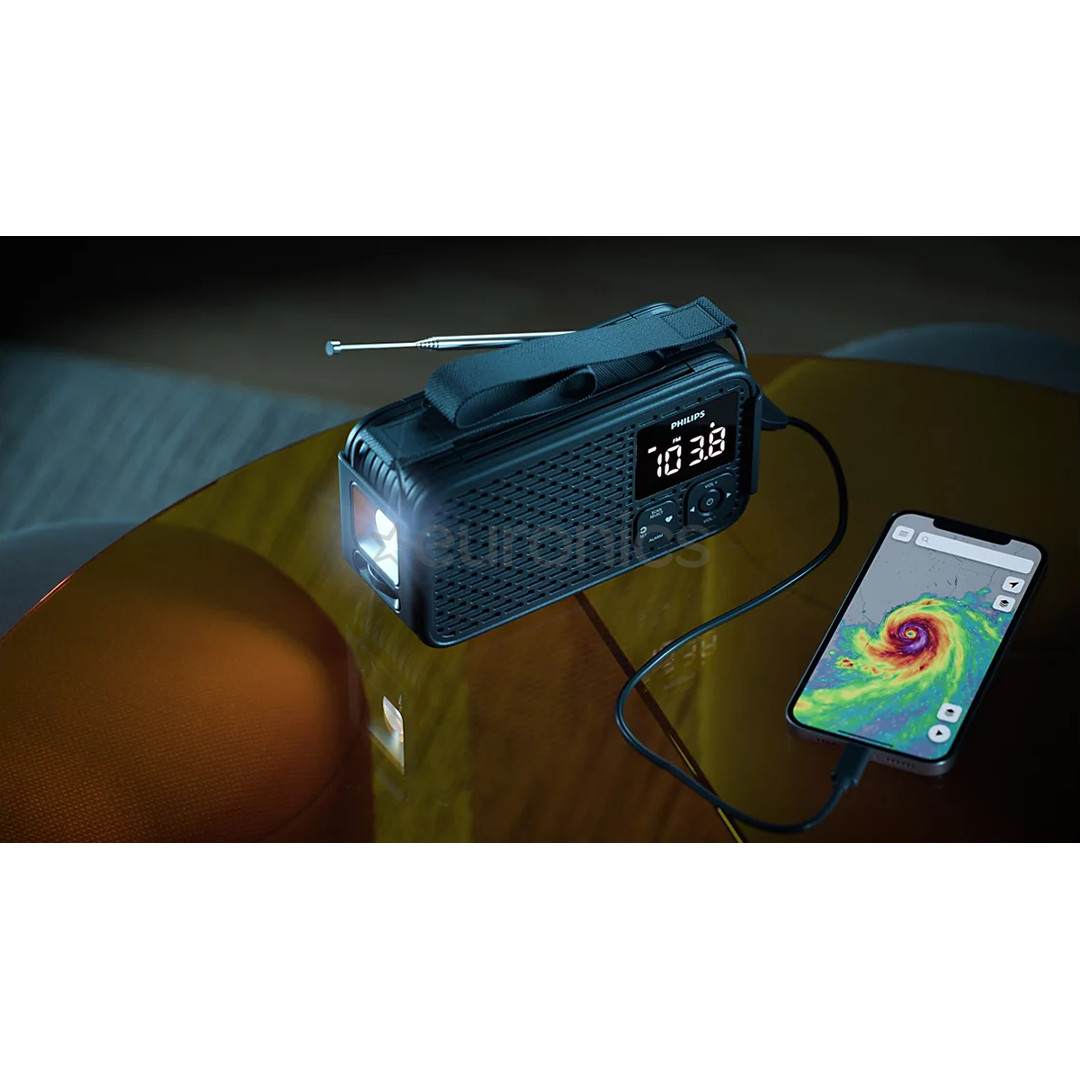 Philips Emergency radio TAR3500, melna - Radio