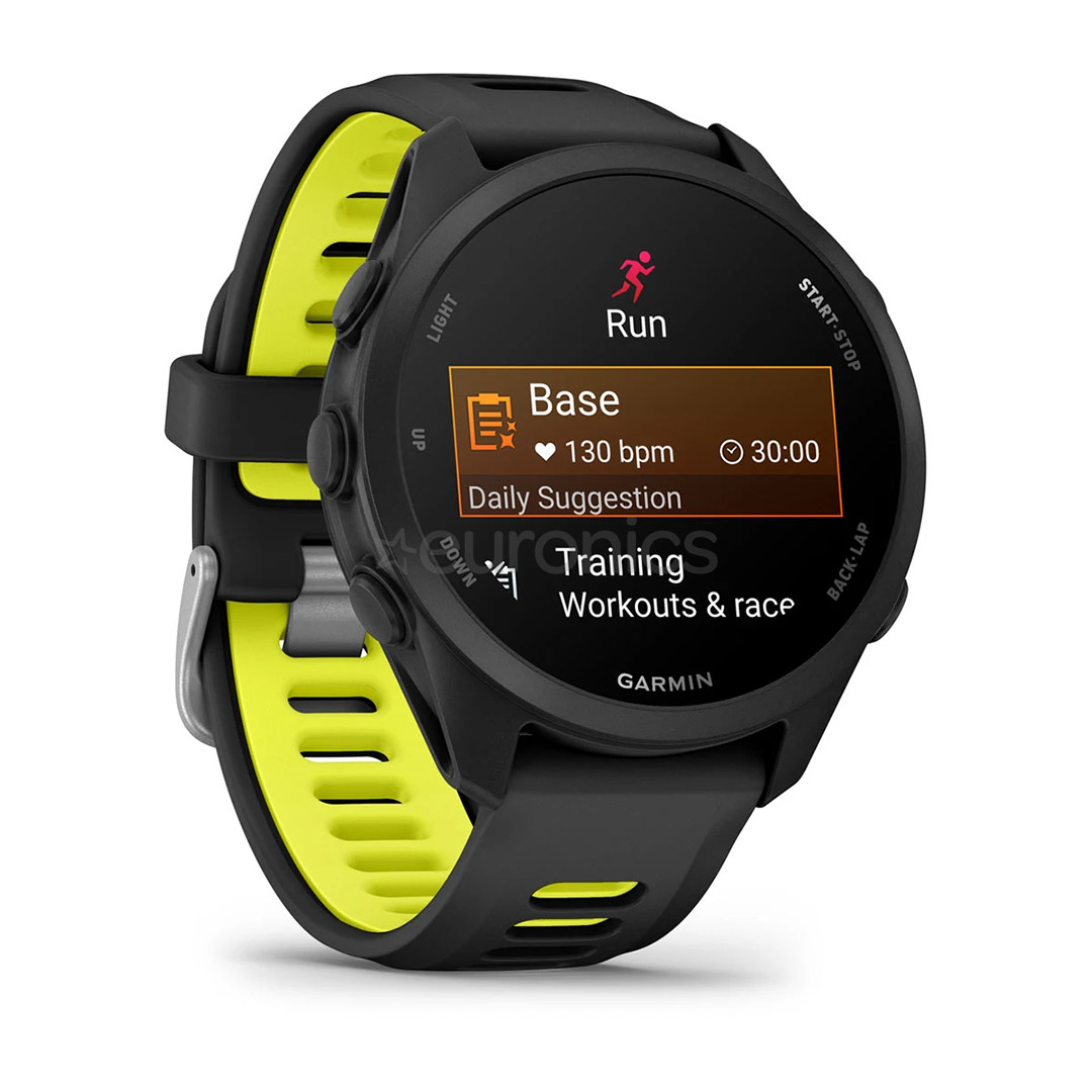 Garmin Forerunner 170, melna/dzeltena - Viedpulkstenis