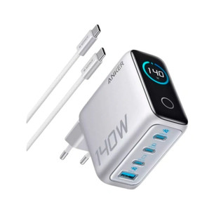 Anker 4-Port Foldable PD 3.1 USB-C GaN Charger, 140 Вт, серебристый - Зарядное устройство B2697G41