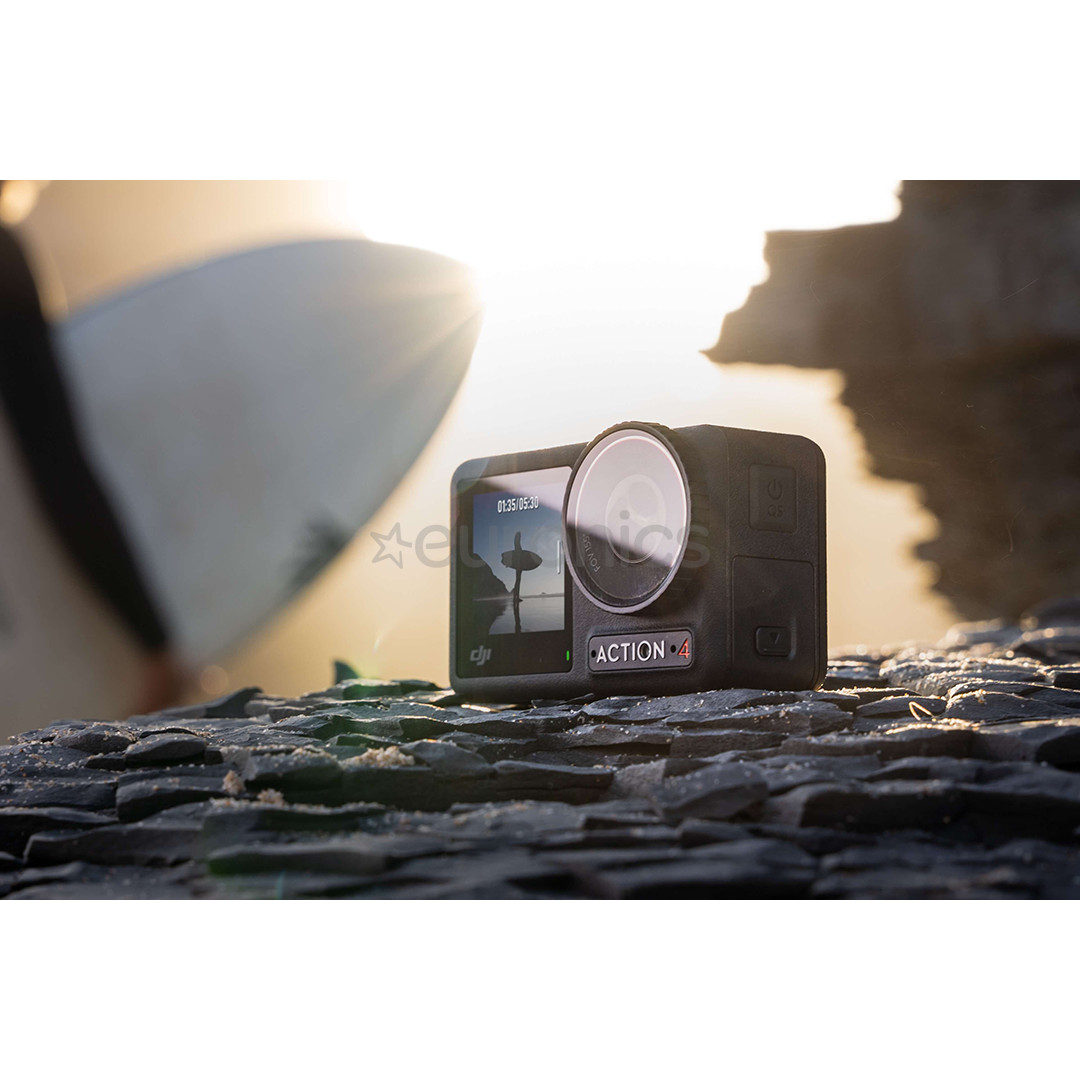 DJI Osmo Action 4 Glass Lens Cover, melna - Lēcas aizsargstikls