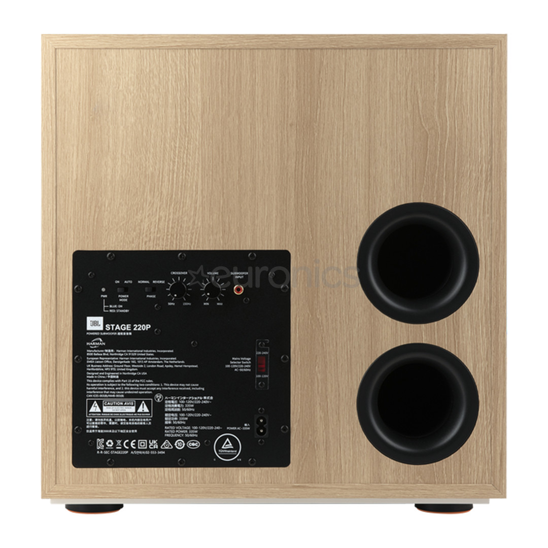 JBL Stage 220P, balta/gaiši brūna - Zemfrekvences skaļrunis