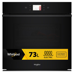 Whirlpool, 73 L, pyrolytic cleaning, black - Built-in oven WOI98MPT2SBA